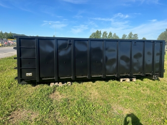 LASTVXLARCONTAINER 22m3 S700 2/2 pelikan svart vrigt LASTVXLARCONTAINER 22m3 S700 Allroundflak 22m3
S700 stl, STRENX
2mm tjock plt i botten, 2mm i sida
Sidohngda drrar bak, pelikanlsning