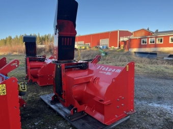Snöfräs Tokvam 256 THS Big med hydrauliskt torn Tokvam 256 THS BIG med hydr.torn PTO-Axel ingår
Fläktdiameter 85cm
Fläktdjup 36cm
Från 120HK
Bakmonterad
Hardox i fläkthus
