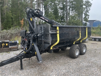 Palms Ekipage Skogsgaren P3.67-V9S Palms Skogsvagn V9S med 3.67 kran Palms skogsekipage "skogsgaren".
Vagn med 9t lastvikt och 6,7m kran med vinch.
Med ilggspltar fr riskrning.
Ring fr mer info.