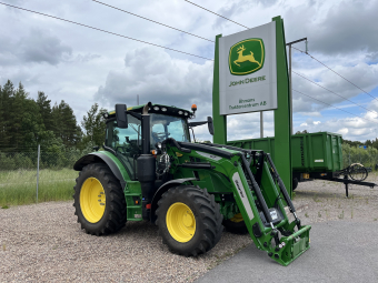 JD 6R 150 TRAKTOR M LASTARE Q5M UTHYRD VALSTADSKOLAN John Deere 6R 150 